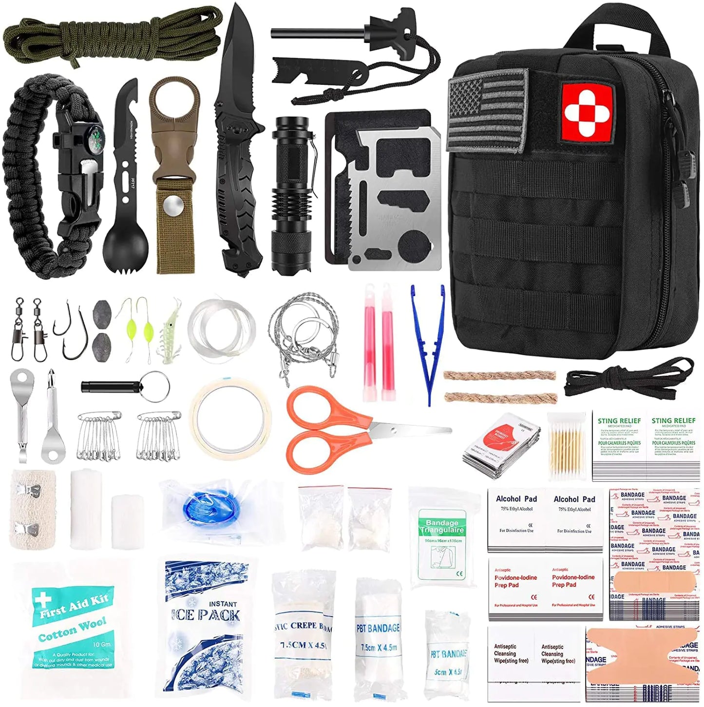 Validus 216-Piece Tactical Survival & First Aid Kit